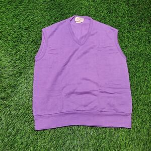 VTG 70s Action Wear Cropped Sweatshirt Vest Womens Large (Fits XL) USA